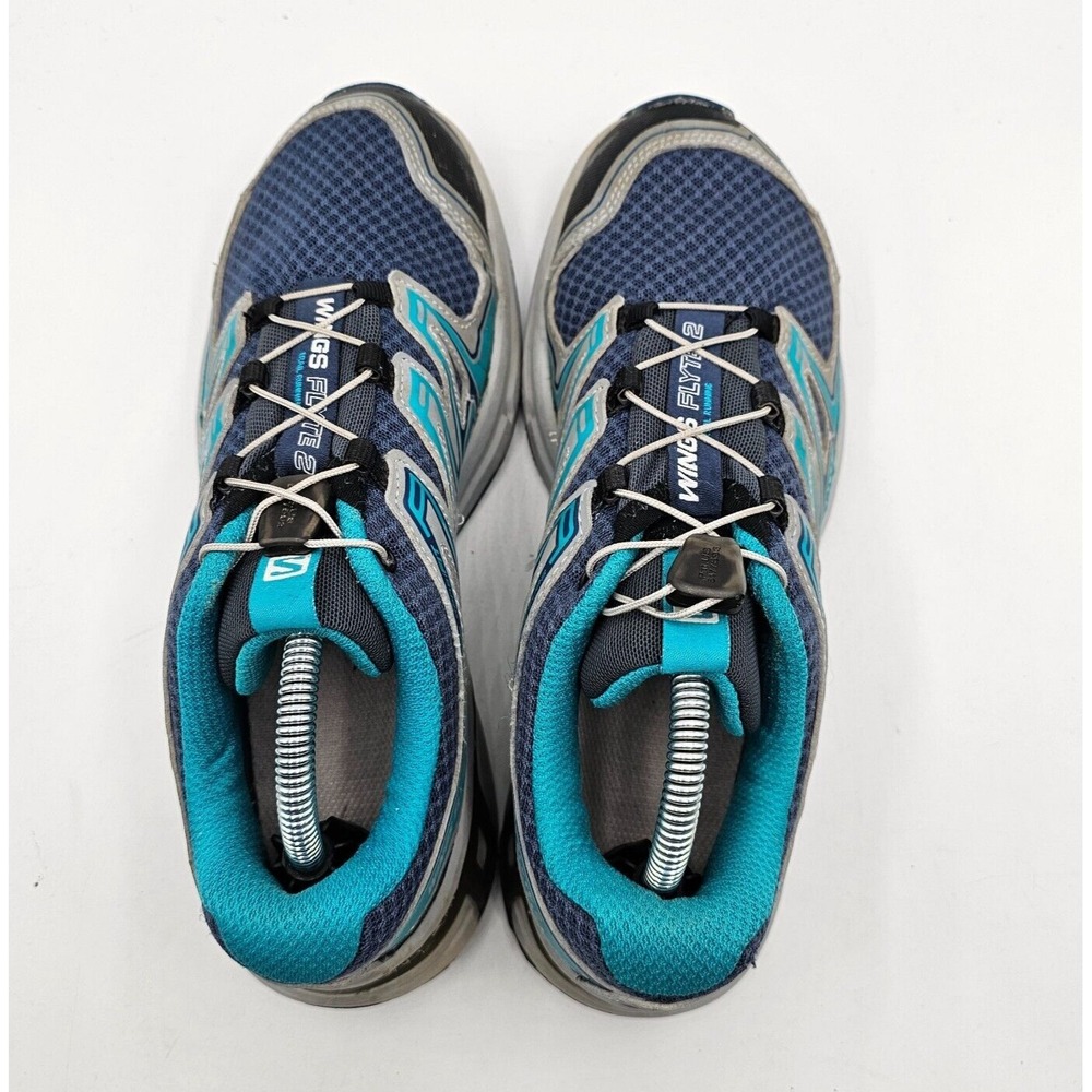 SALOMON Wings Flyte2 Trail Running Shoes Womens 6.5 Blue Contragrip Sneakers - Picture 6 of 11